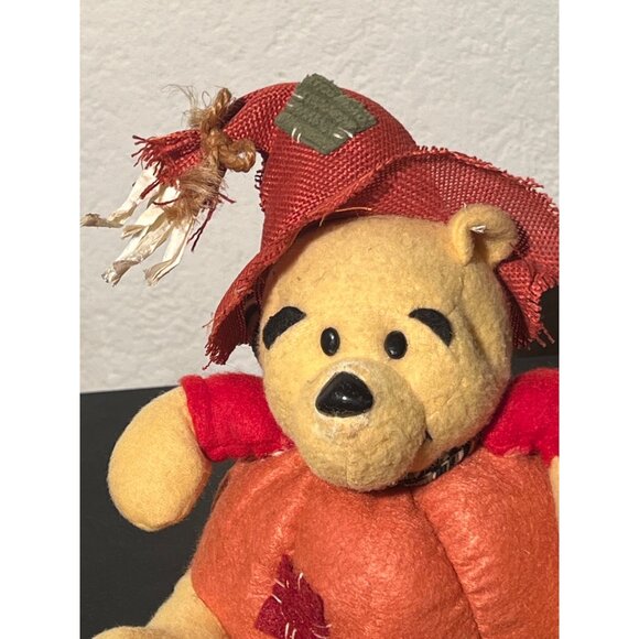 Disney Winnie The Pooh Dan Dee Halloween Thanksgiving Pumpkin Scarecrow 2011 - Picture 6 of 16